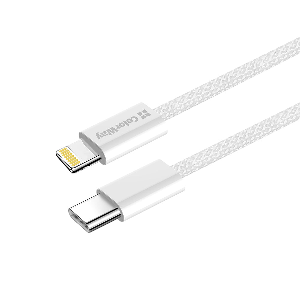 Kabel za podatke i punjenje USB-C - Lightning ColorWay CW-CBPDCL061, 27W, 1m, Sivi