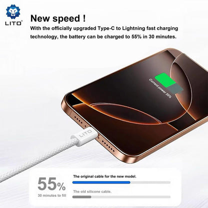 Kabel za podatke i punjenje USB-C - Lightning Lito LD04CL, 27W, 1m, Bijeli