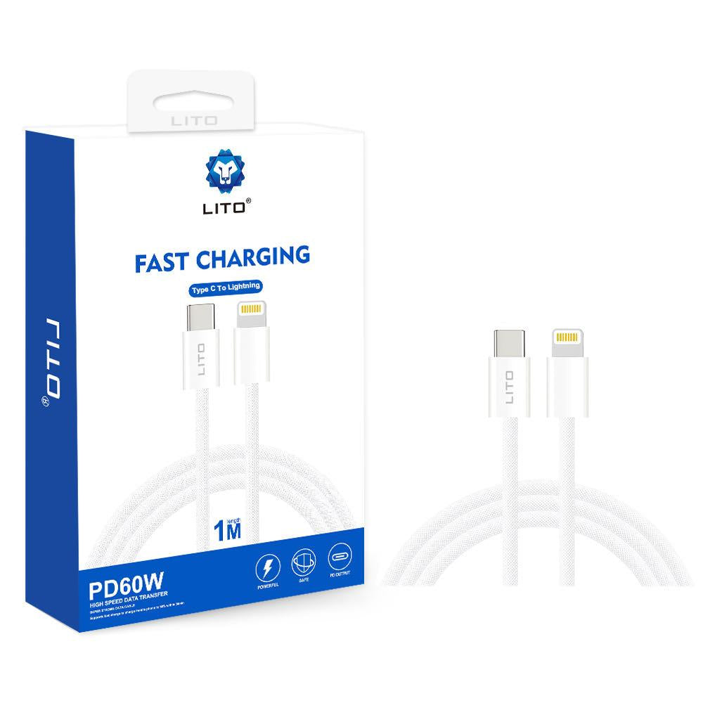 Kabel za podatke i punjenje USB-C - Lightning Lito LD04CL, 27W, 1m, Bijeli