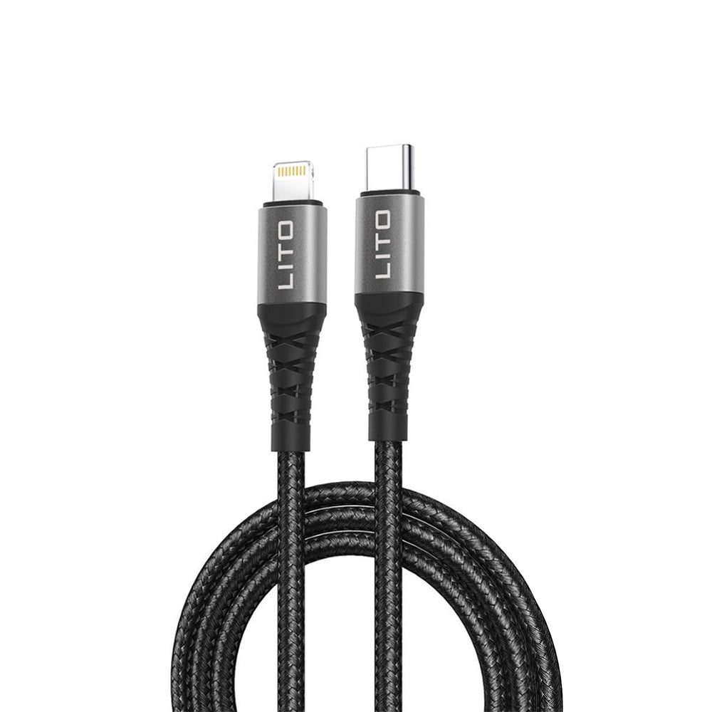 Kabel za podatke i punjenje USB-C - Lightning Lito LD08CL, 27W, 1m, Crni