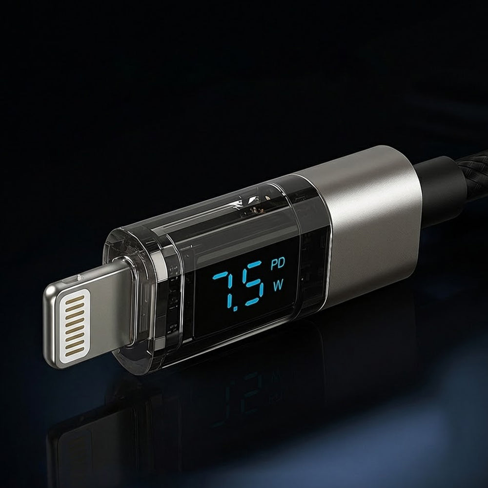 Kabel za podatke i punjenje USB-C - Lightning Lito LD09CL Display, 36W, 1.2m, Crni