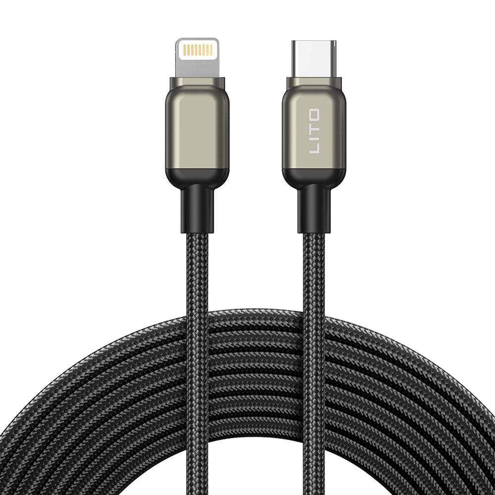 Kabel za podatke i punjenje USB-C - Lightning Lito LD17, 20W, 1m, Crni