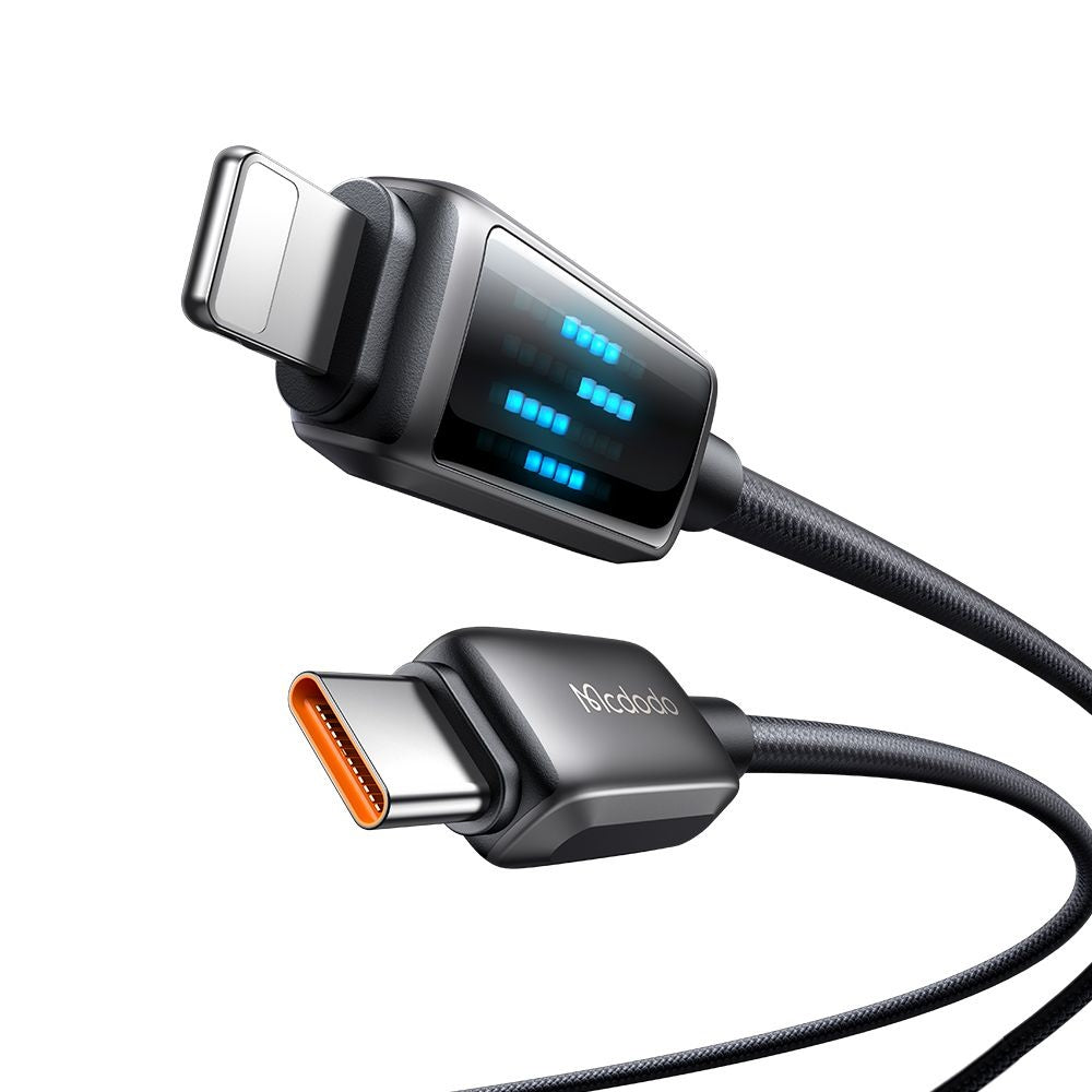 Kabel za podatke i punjenje USB-C - Lightning McDodo CA-2630 Display, 36W, 1.2m, Crni