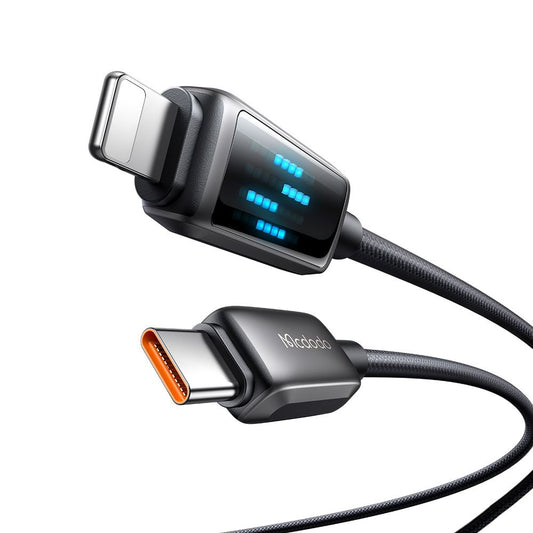 Kabel za podatke i punjenje USB-C - Lightning McDodo CA-2630 Display, 36W, 1.2m, Crni