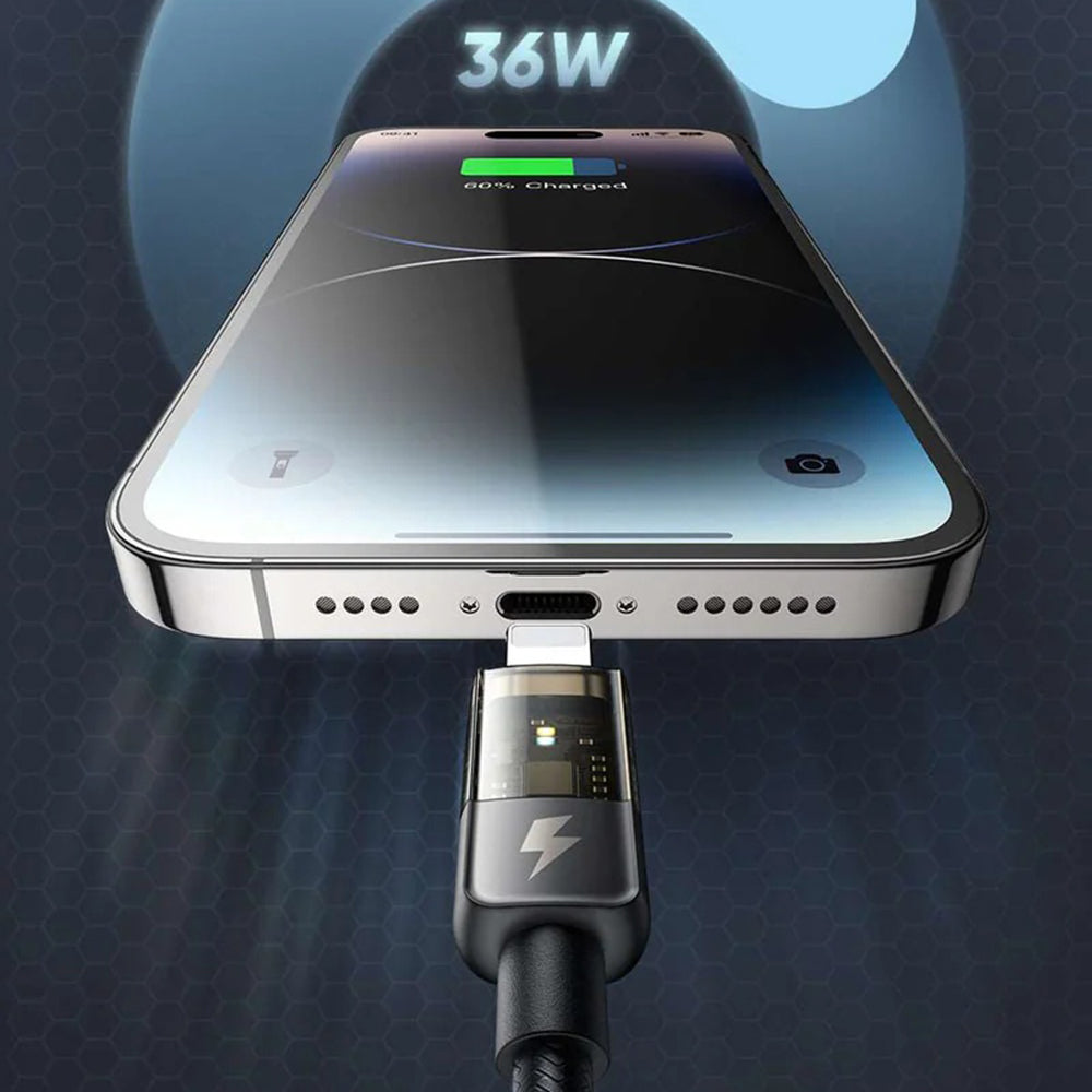 Kabel za podatke i punjenje USB-C - Lightning McDodo CA-3160 Auto Power Off, 36W, 1.2m, Crni