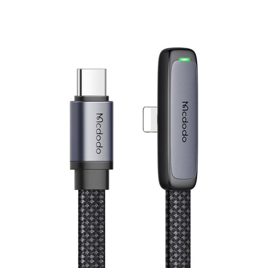 Kabel za podatke i punjenje USB-C - Lightning McDodo CA-3350 Angled, 36W, 1.2m, Crni