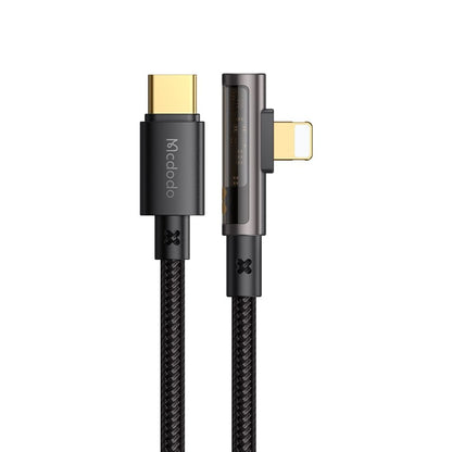 Kabel za podatke i punjenje USB-C - Lightning McDodo CA-3390 Angled, 36W, 1.2m, Crni