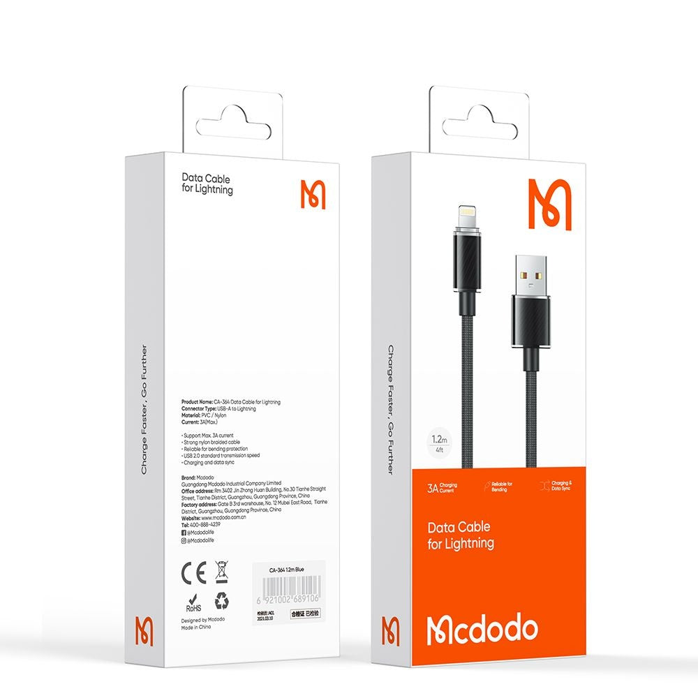 Kabel za podatke i punjenje USB-C - Lightning McDodo CA-3640, 18W, 1.2m, Crni
