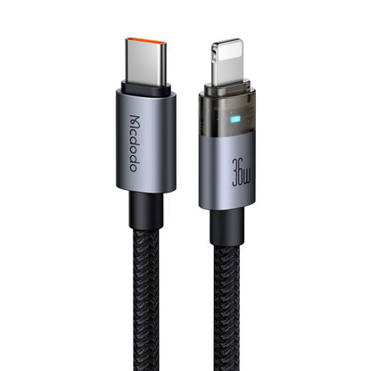 Kabel za podatke i punjenje USB-C - Lightning McDodo CA-6940, 36W, 1.2m, Crni