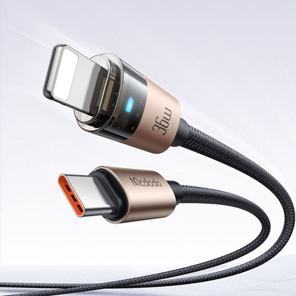 Kabel za podatke i punjenje USB-C - Lightning McDodo CA-6941, 36W, 1.2m, Zlatni