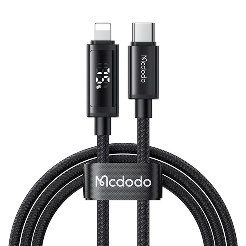 Kabel za podatke i punjenje USB-C - Lightning McDodo CA-7990 Display, 36W, 1.2m, Crni