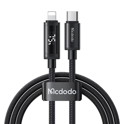 Kabel za podatke i punjenje USB-C - Lightning McDodo CA-7990 Display, 36W, 1.2m, Crni