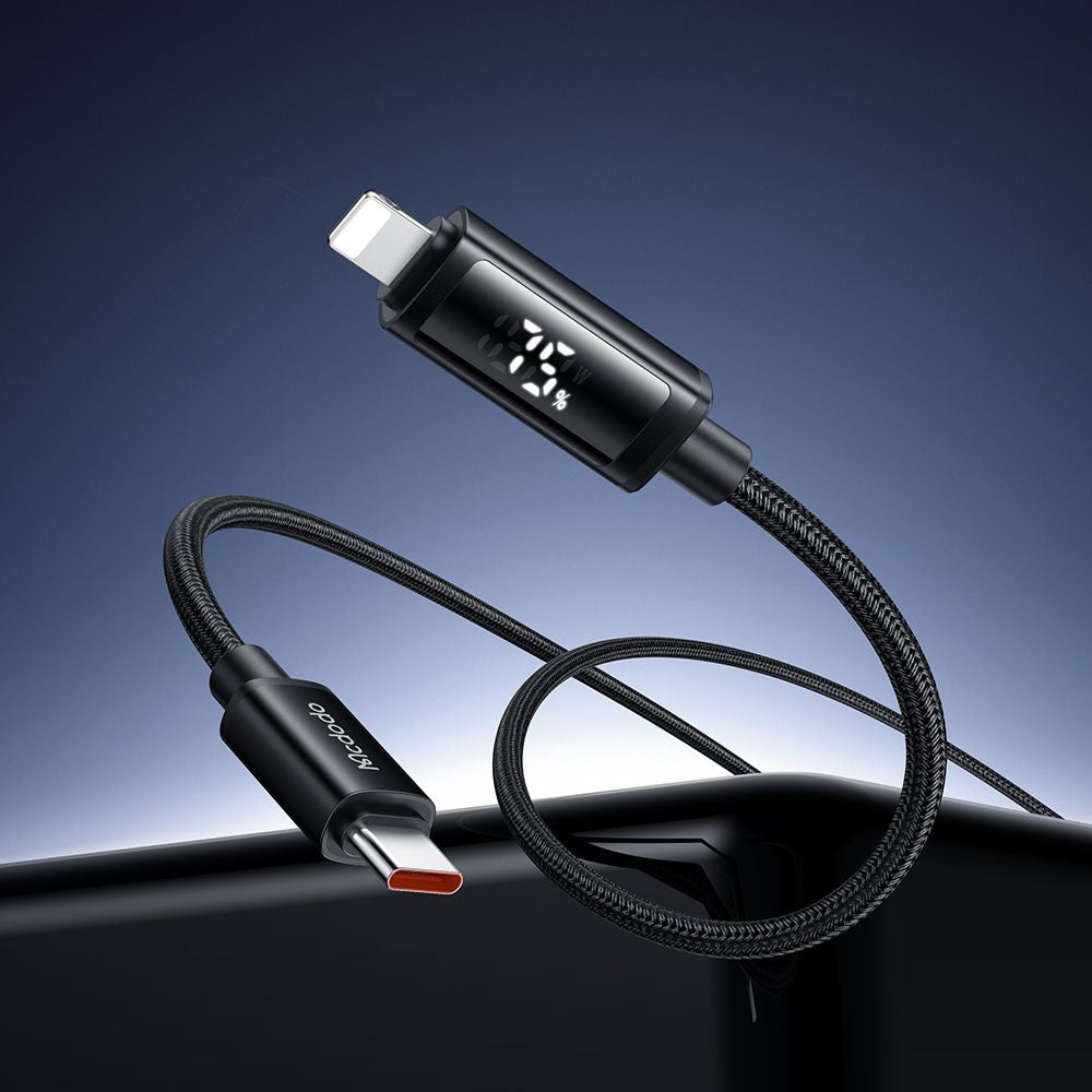 Kabel za podatke i punjenje USB-C - Lightning McDodo CA-7990 Display, 36W, 1.2m, Crni