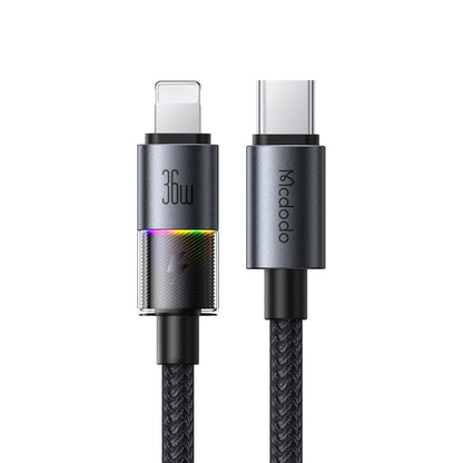 Kabel za podatke i punjenje USB-C - Lightning McDodo CA-8190 Colorful, 36W, 1.2m, Crni