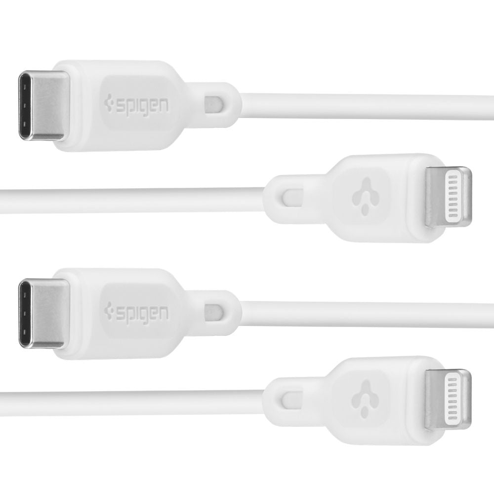 Kabel za podatke i punjenje USB-C - Lightning Spigen Durasync, 20W, 1m, Bijeli, Set 2 komada