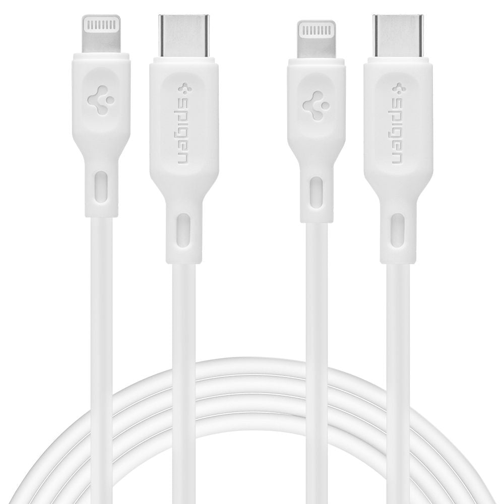 Kabel za podatke i punjenje USB-C - Lightning Spigen Durasync, 20W, 1m, Bijeli, Set 2 komada