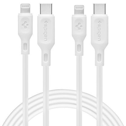 Kabel za podatke i punjenje USB-C - Lightning Spigen Durasync, 20W, 1m, Bijeli, Set 2 komada