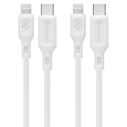 Kabel za podatke i punjenje USB-C - Lightning Spigen Durasync, 20W, 1m, Bijeli, Set 2 komada