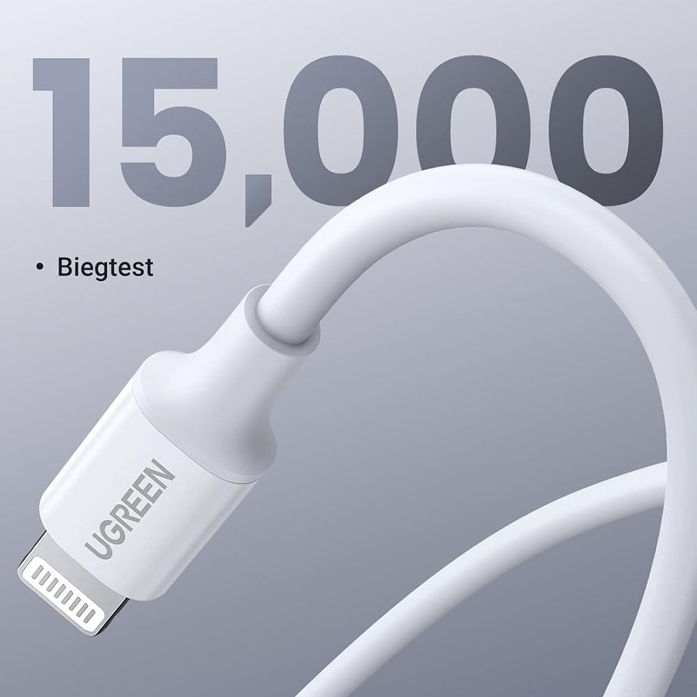 Kabel za podatke i punjenje USB-C - Lightning UGREEN US171 (10493), 20W, 1m, Bijeli
