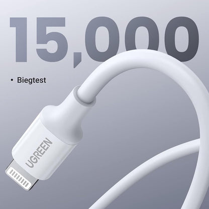 Kabel za podatke i punjenje USB-C - Lightning UGREEN US171 (10493), 20W, 1m, Bijeli