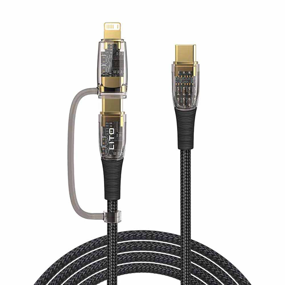Kabel za podatke i punjenje USB-C - Lightning / USB-C Lito LD12, 60W, 1.2m, Crni