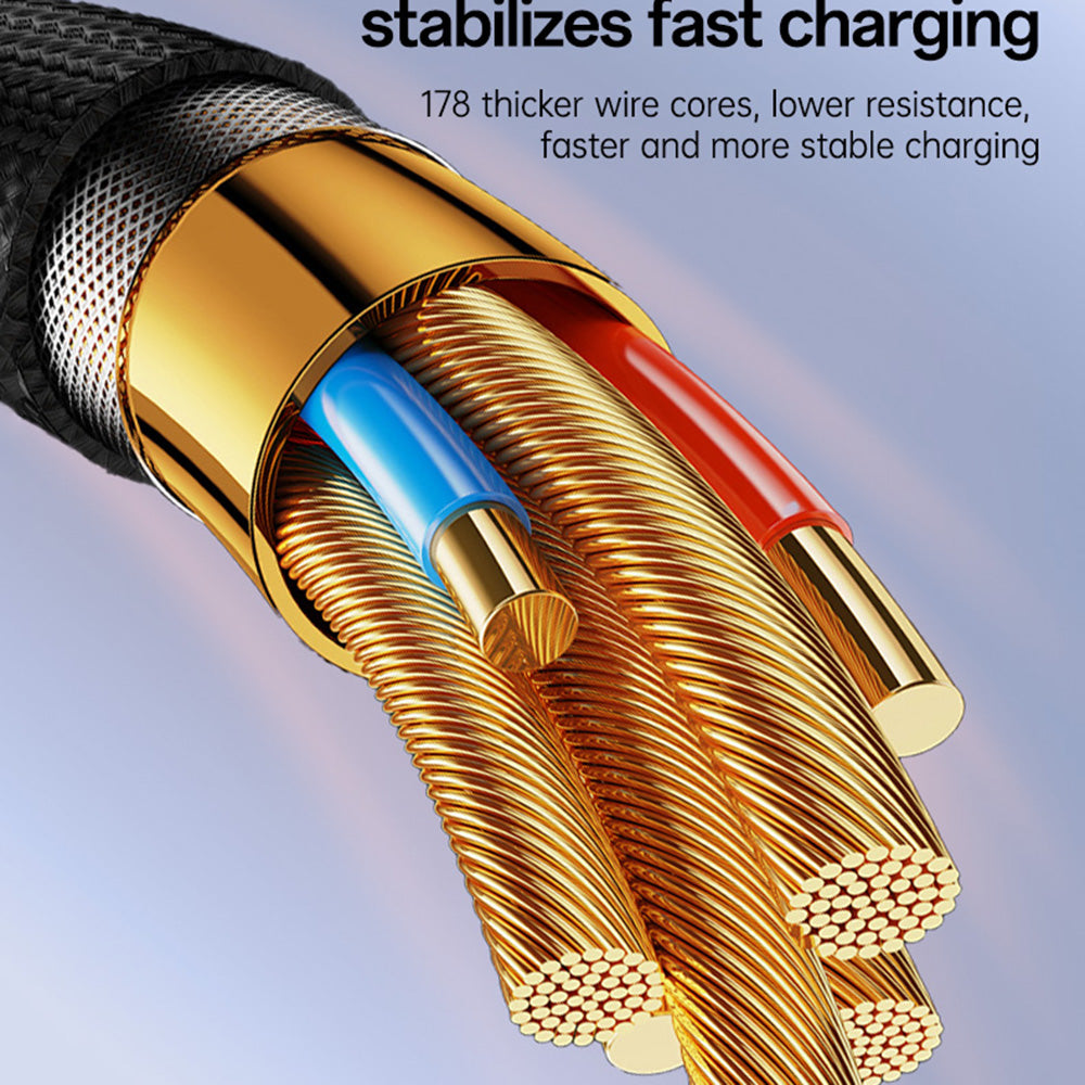 USB-C kabel za prijenos podataka i punjenje - Lightning Yesido CA199, 27W, 1.2m, Crna
