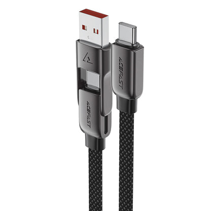 Kabel za prijenos podataka i punjenje USB-C - USB-A / USB-C Acefast C13-04, 60W, 1.2m, Crni