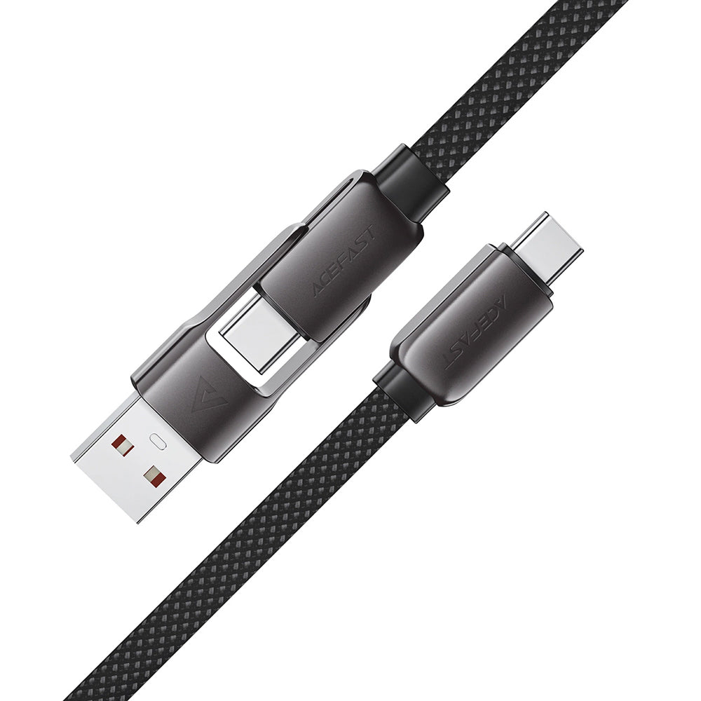 Kabel za prijenos podataka i punjenje USB-C - USB-A / USB-C Acefast C13-04, 60W, 1.2m, Crni