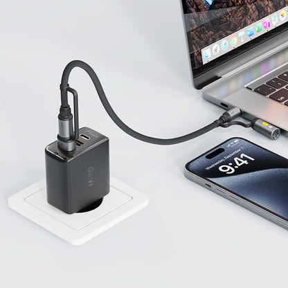Kabel za podatke i punjenje USB-C / USB-A - USB-C / Upaljač Acefast J6, 60W, 1.2m, Crni