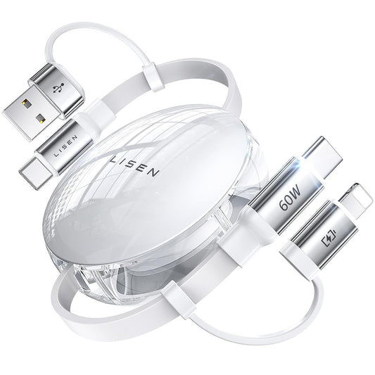 USB-C / USB-A kabel za prijenos podataka i punjenje - USB-C / Lightning Lisen, 60W, 1m, Bijela YL0123030001