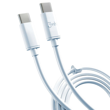 USB-C kabel za prijenos podataka i punjenje - USB-C 3MK Hyper, 100W, 2m, Bijeli