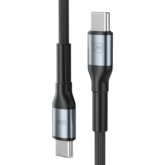 Kabel za podatke i punjenje USB-C - USB-C 3MK Hyper N, 100W, 2m, Crni