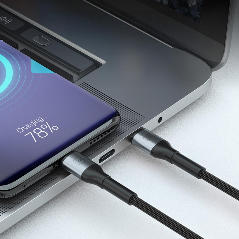 USB-C kabel za prijenos podataka i punjenje - USB-C 3MK Hyper N, 60W, 0.5m, Crna