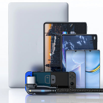 Kabel za prijenos podataka i punjenje USB-C - USB-C 3MK Hyper N Angled, 60W, 2m, Crni