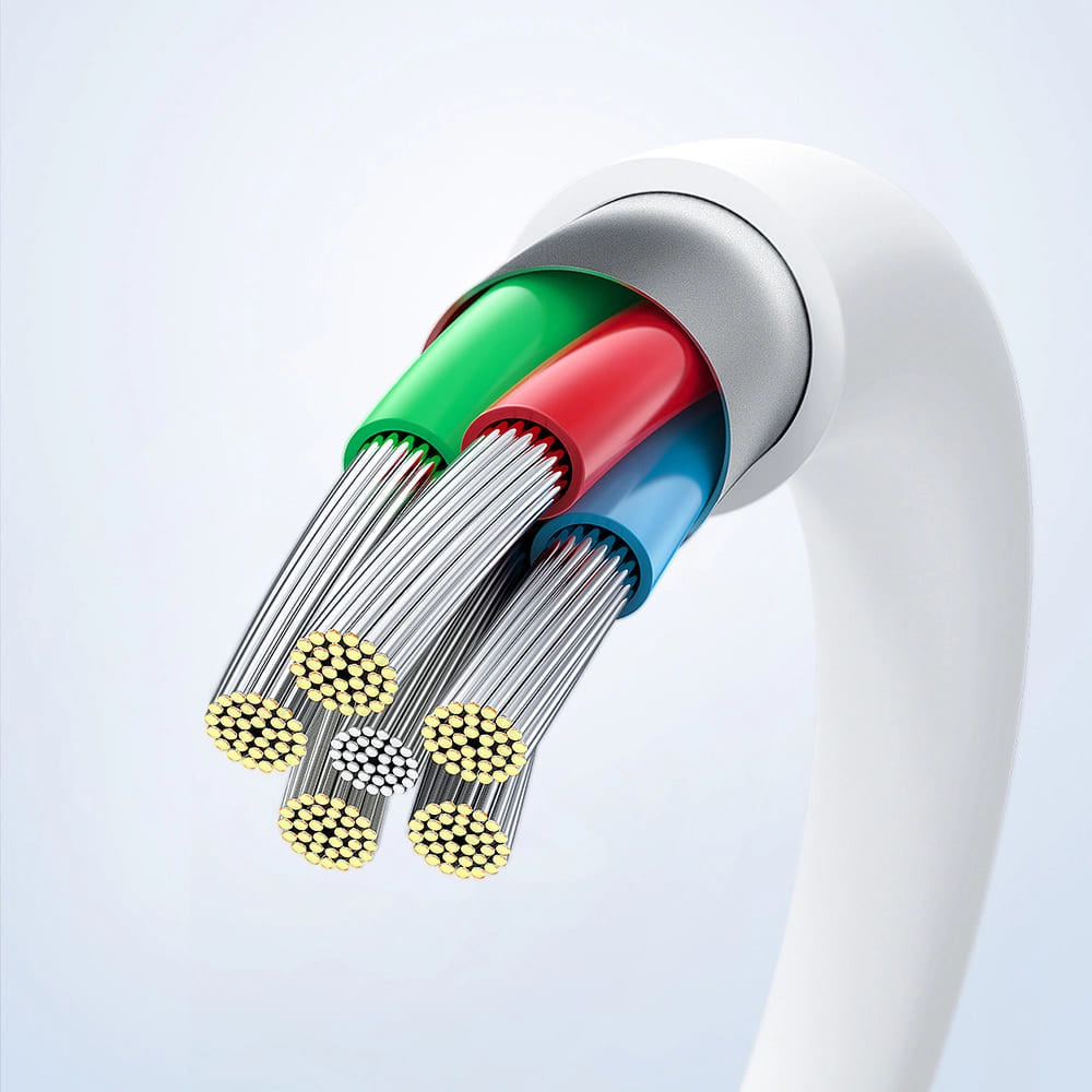 Kabel za podatke i punjenje USB-C - USB-C Acefast C3-03, 60W, 1.2m, Bijeli