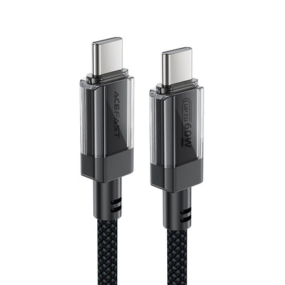 Kabel za prijenos podataka i punjenje USB-C - USB-C Acefast C12-03, 60W, 1.2m, Crni