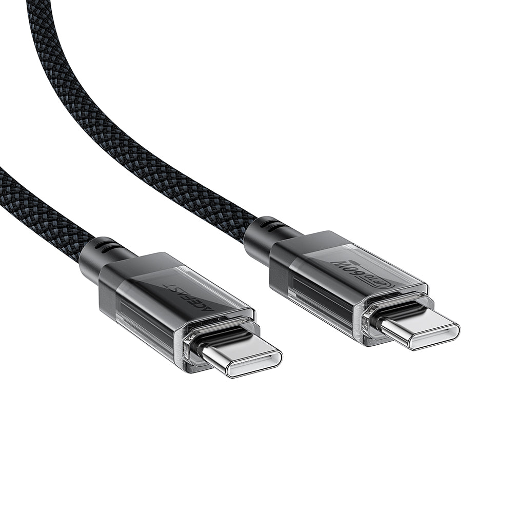 Kabel za prijenos podataka i punjenje USB-C - USB-C Acefast C12-03, 60W, 1.2m, Crni