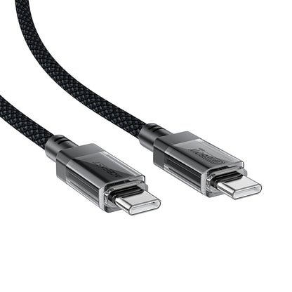 Kabel za prijenos podataka i punjenje USB-C - USB-C Acefast C12-03, 60W, 1.2m, Crni