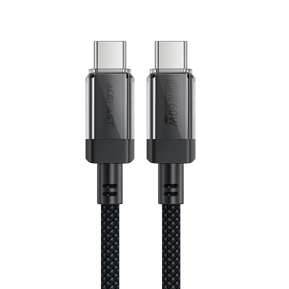 Kabel za prijenos podataka i punjenje USB-C - USB-C Acefast C12-03, 60W, 1.2m, Crni