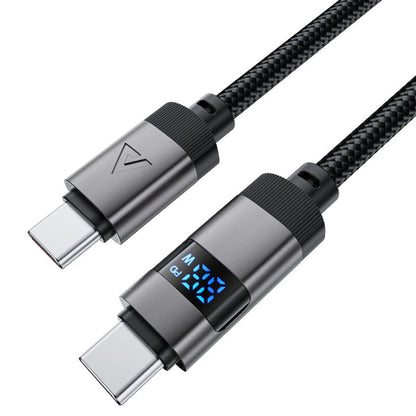 Kabel za podatke i punjenje USB-C - USB-C Acefast C15-03 Display, 60W, 1.2m, Crni