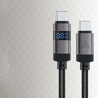 Kabel za podatke i punjenje USB-C - USB-C Acefast C15-03 Display, 60W, 1.2m, Crni