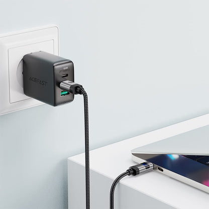 Kabel za podatke i punjenje USB-C - USB-C Acefast C15-03 Display, 60W, 1.2m, Crni