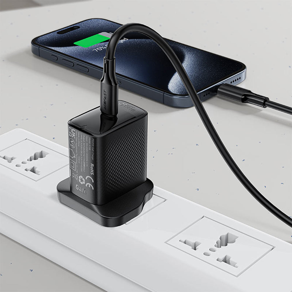 Kabel za prijenos podataka i punjenje USB-C - USB-C Acefast C17-03, 60W, 1.2m, Crni