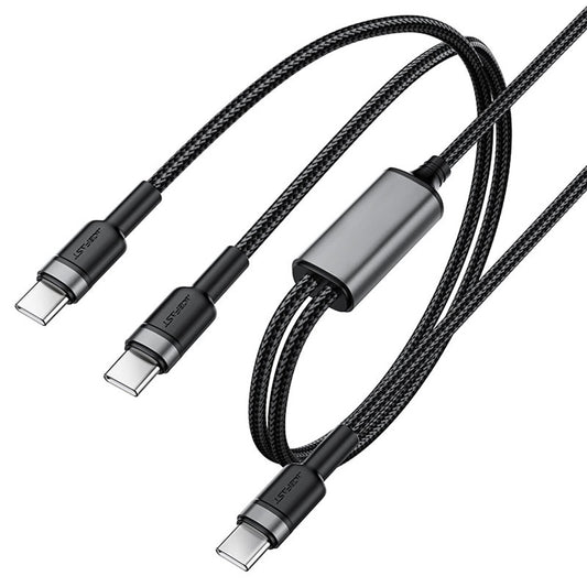 Kabel za prijenos podataka i punjenje USB-C - 2 x USB-C Acefast C22-02, 100W, 1.25m, Crni