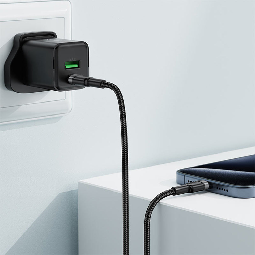 Kabel za podatke i punjenje USB-C - USB-C Acefast C22-03, 60W, 1.2m, Crni