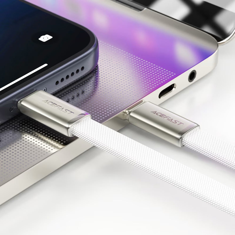 Kabel za podatke i punjenje USB-C - USB-C Acefast C24-03, 60W, 1.2m, Bijeli