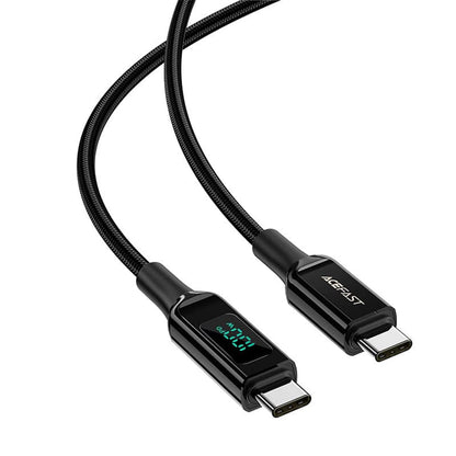 Kabel za podatke i punjenje USB-C - USB-C Acefast C6-03 Display, 100W, 2m, Crni