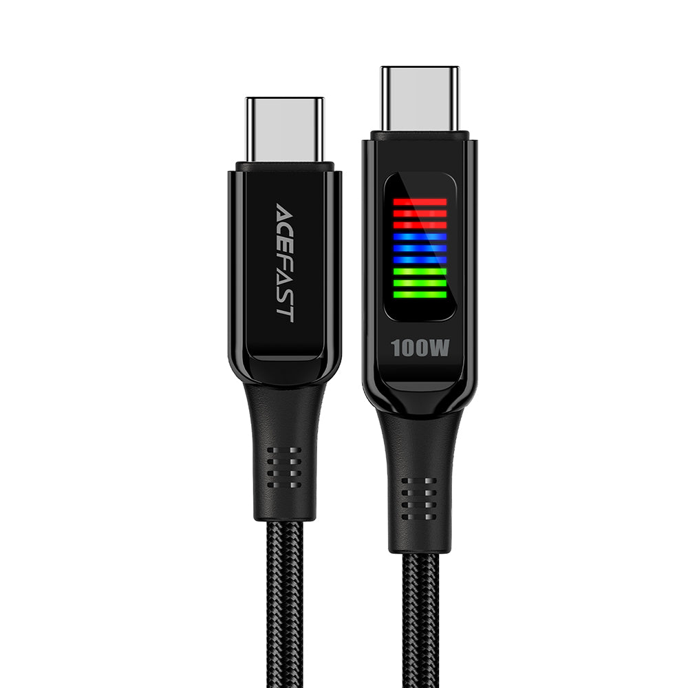 USB-C kabel za punjenje i prijenos podataka - USB-C Acefast C7-03, 100W, 1.2m, Crni
