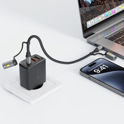 Kabel za podatke i punjenje USB-C / Svjetiljka - USB-C / Upaljač Acefast J4, 60W, 1.2m, Crna
