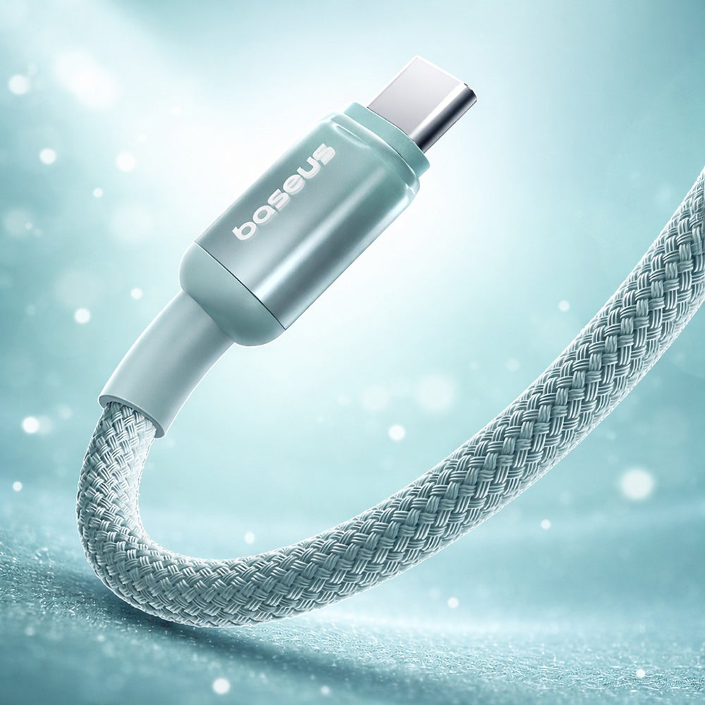 Kabel za podatke i punjenje USB-C - USB-C Baseus Discolor, 100W, 1m, Plavo Zelen E0420702